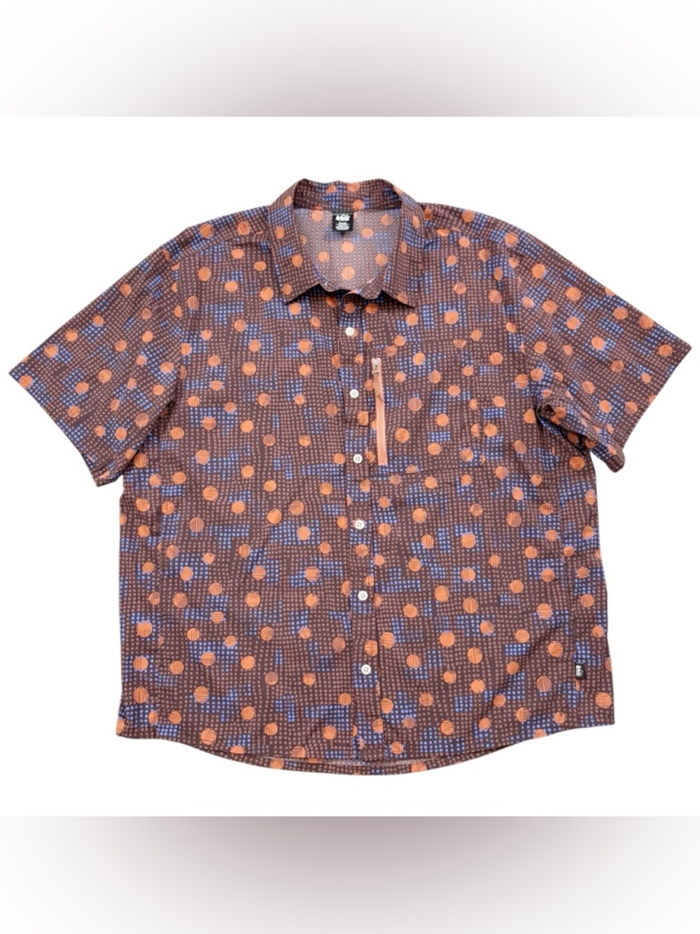 REI Co-Op Trailmade Nylon Spandex Button Up Short Sleeve Shirt XL